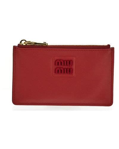 miu miu portemonnaie rot|Wallets, Cardholders And Pouches .